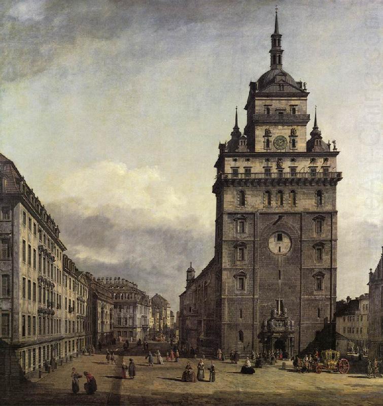 BELLOTTO, Bernardo The Kreuzkirche in Dresden china oil painting image